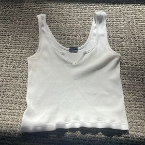 Brandy Melville White Slit tank top